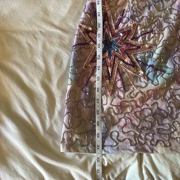 BRAND NEW LoveShackFancy Colville Beaded Sequin Celestial Star Dress in Purple - Picture 11 of 11